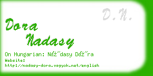 dora nadasy business card